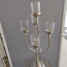 Silver candle display